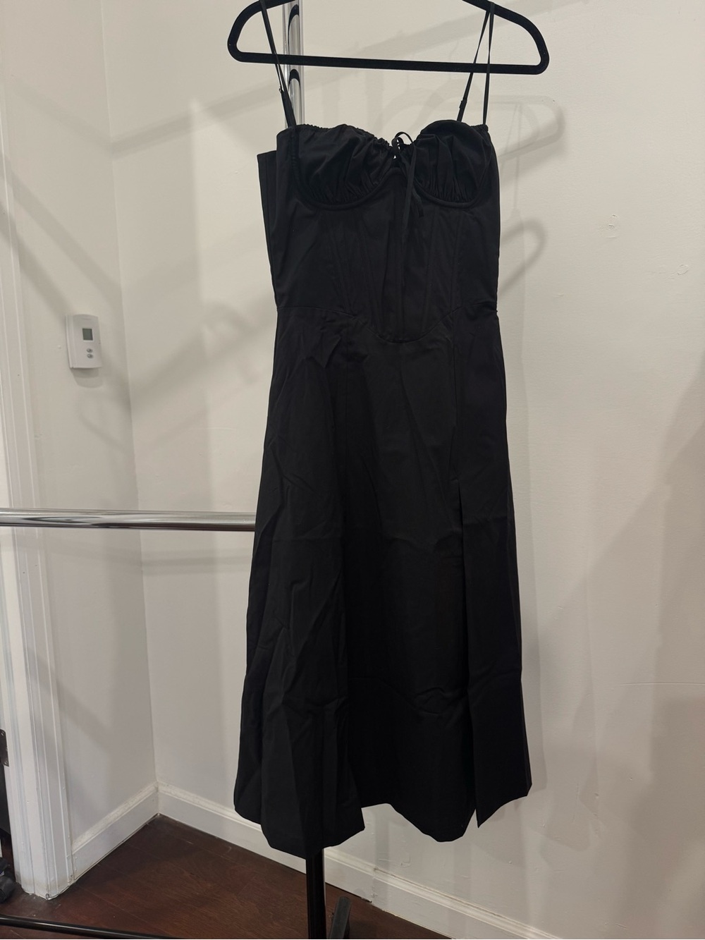 Babyboo Black Corset Strappy Midi Dress